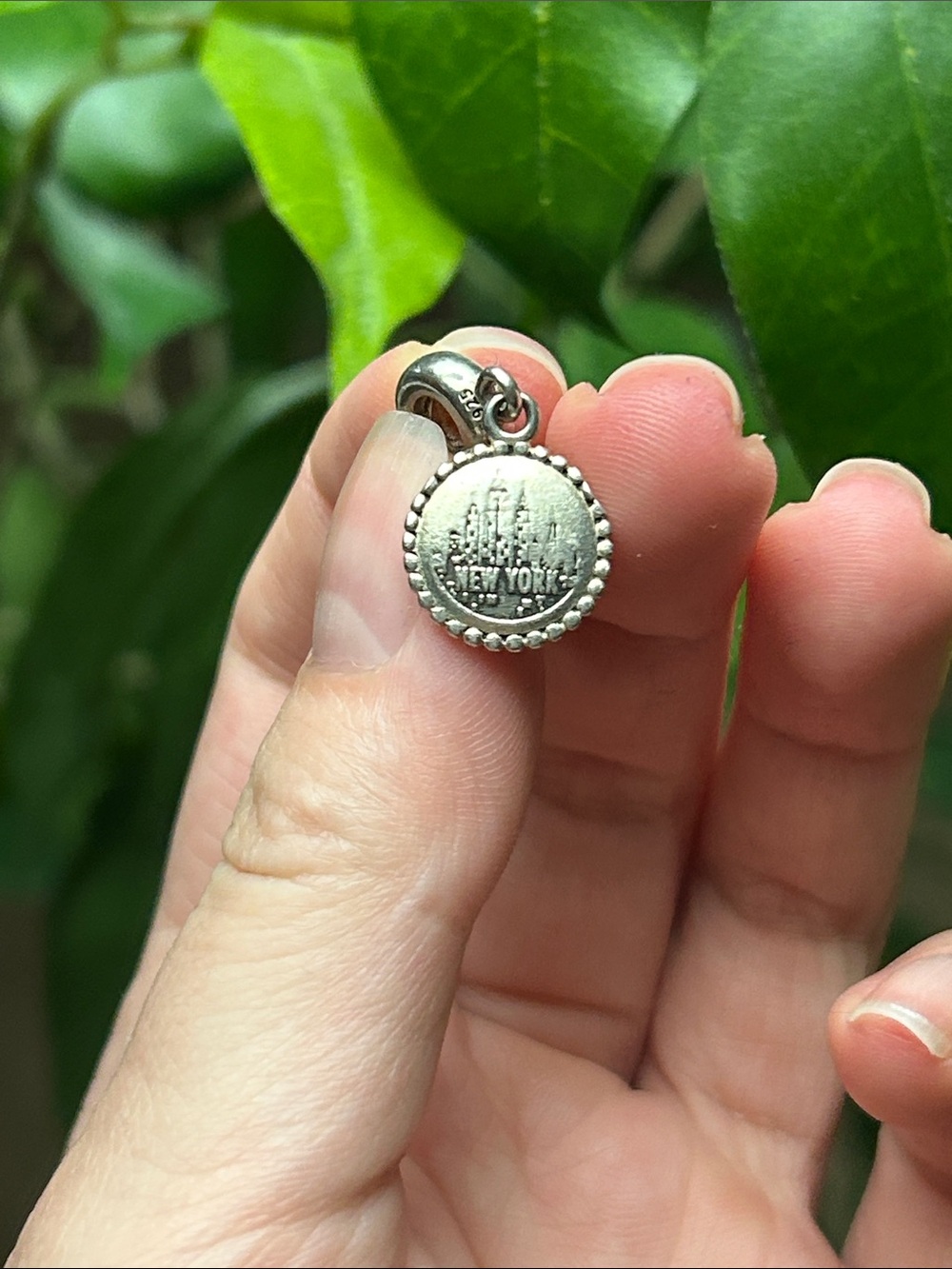 Pandora Sterling Silver New York Skyline Round Charm
